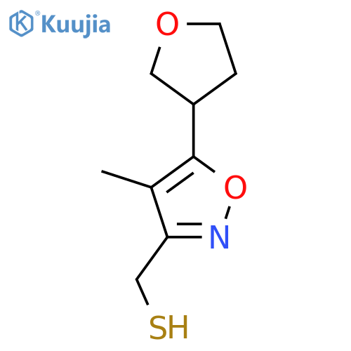 4-methyl-5-(oxolan-3-yl)-1,2-oxazol-3-ylmethanethiol structure