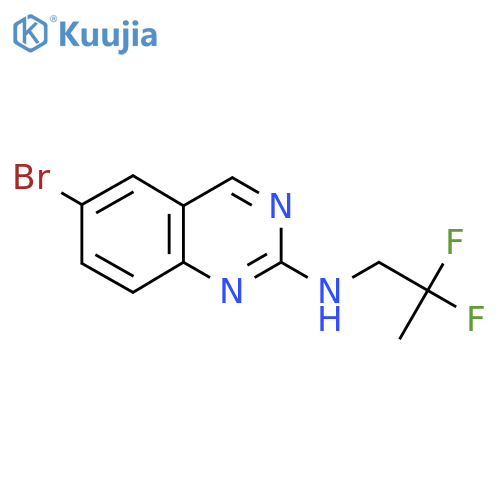 6-bromo-N-(2,2-difluoropropyl)quinazolin-2-amine structure