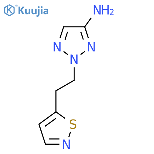 2-2-(1,2-thiazol-5-yl)ethyl-2H-1,2,3-triazol-4-amine structure