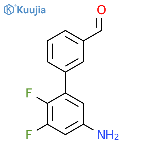3-(5-amino-2,3-difluorophenyl)benzaldehyde structure