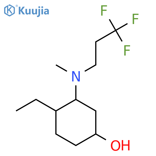 4-Ethyl-3-[methyl(3,3,3-trifluoropropyl)amino]cyclohexan-1-ol structure