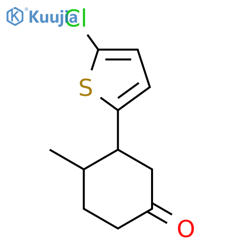 3-(5-Chlorothiophen-2-yl)-4-methylcyclohexan-1-one structure