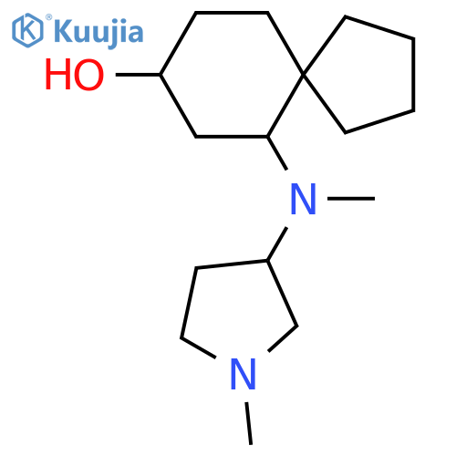 6-[Methyl(1-methylpyrrolidin-3-yl)amino]spiro[4.5]decan-8-ol structure