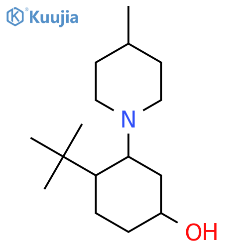 4-Tert-butyl-3-(4-methylpiperidin-1-yl)cyclohexan-1-ol structure