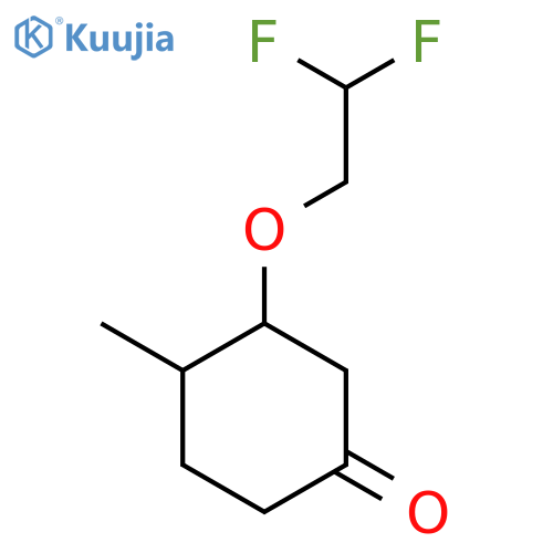 3-(2,2-Difluoroethoxy)-4-methylcyclohexan-1-one structure