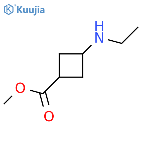 methyl 3-(ethylamino)cyclobutane-1-carboxylate structure