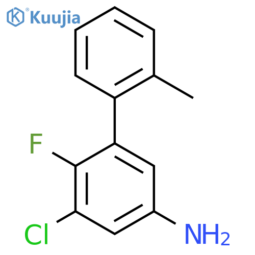 3-chloro-4-fluoro-5-(2-methylphenyl)aniline structure