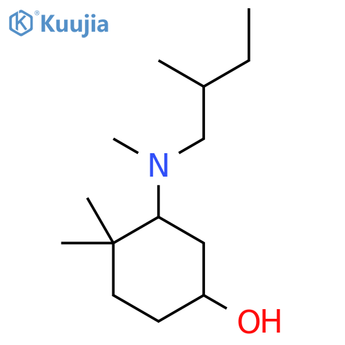 4,4-Dimethyl-3-[methyl(2-methylbutyl)amino]cyclohexan-1-ol structure