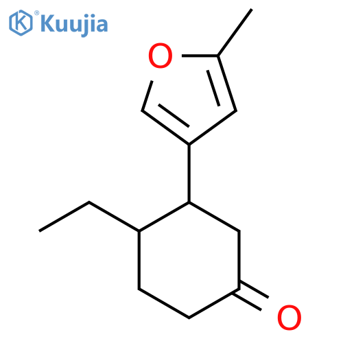 4-Ethyl-3-(5-methylfuran-3-yl)cyclohexan-1-one structure