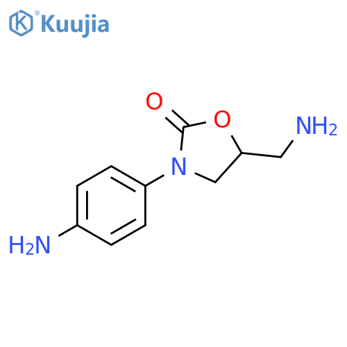 2-Oxazolidinone, 5-(aminomethyl)-3-(4-aminophenyl)- structure