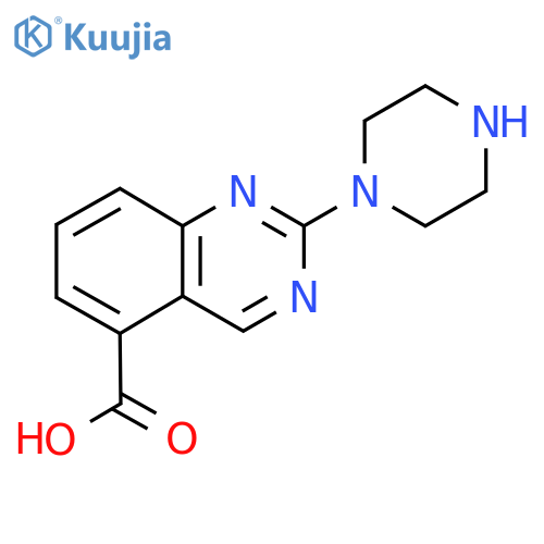2-(piperazin-1-yl)quinazoline-5-carboxylic acid structure