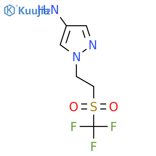 1-(2-trifluoromethanesulfonylethyl)-1H-pyrazol-4-amine structure