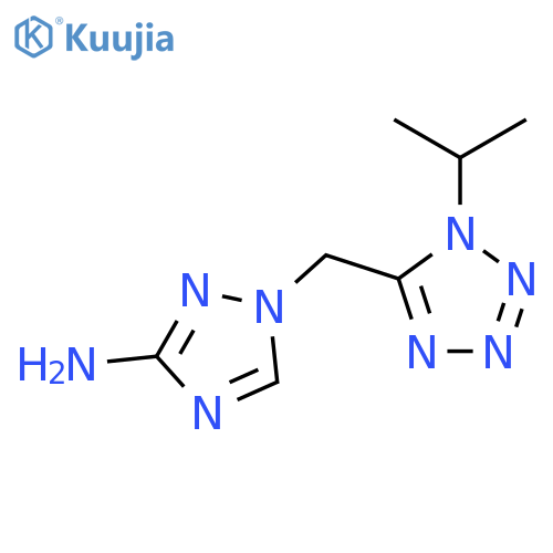 1-{1-(propan-2-yl)-1H-1,2,3,4-tetrazol-5-ylmethyl}-1H-1,2,4-triazol-3-amine structure