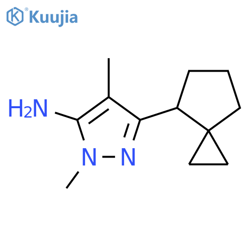 1,4-dimethyl-3-{spiro[2.4]heptan-4-yl}-1H-pyrazol-5-amine structure