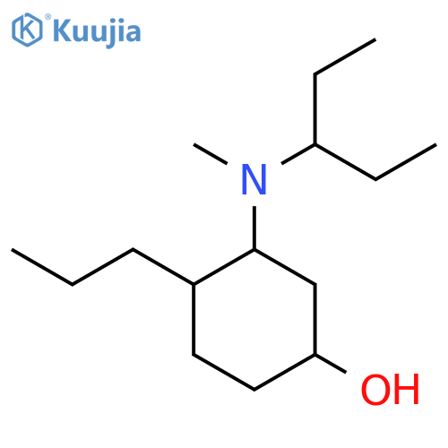 3-[Methyl(pentan-3-yl)amino]-4-propylcyclohexan-1-ol structure