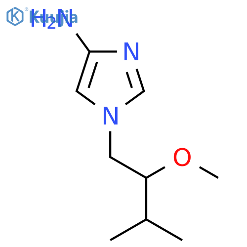1-(2-methoxy-3-methylbutyl)-1H-imidazol-4-amine structure