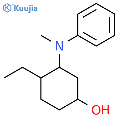 4-Ethyl-3-[methyl(phenyl)amino]cyclohexan-1-ol structure