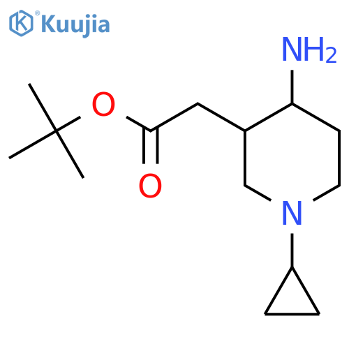 Tert-butyl 2-(4-amino-1-cyclopropylpiperidin-3-yl)acetate structure