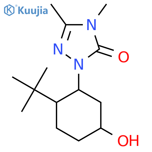 1-(2-tert-butyl-5-hydroxycyclohexyl)-3,4-dimethyl-4,5-dihydro-1H-1,2,4-triazol-5-one structure
