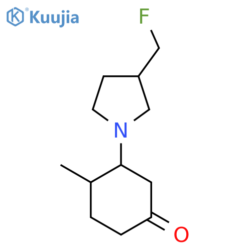 3-[3-(Fluoromethyl)pyrrolidin-1-yl]-4-methylcyclohexan-1-one structure