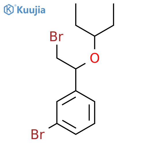 1-bromo-3-2-bromo-1-(pentan-3-yloxy)ethylbenzene structure