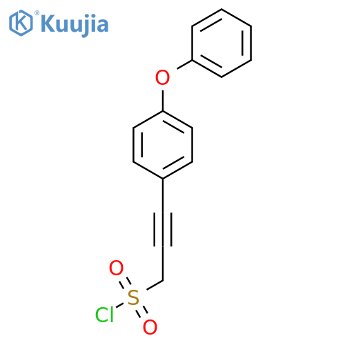 3-(4-phenoxyphenyl)prop-2-yne-1-sulfonyl chloride structure