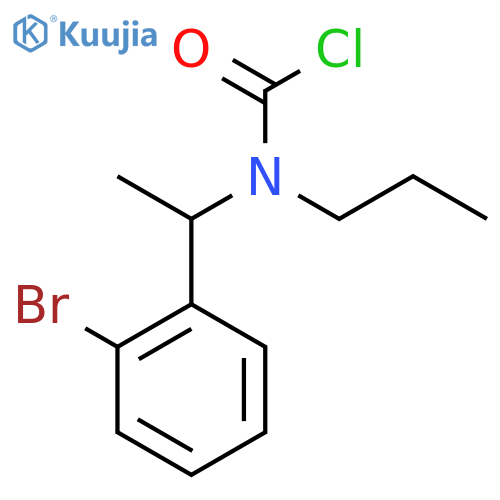 N-[1-(2-bromophenyl)ethyl]-N-propylcarbamoyl chloride structure