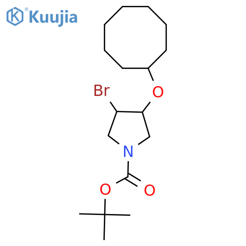 tert-butyl 3-bromo-4-(cyclooctyloxy)pyrrolidine-1-carboxylate structure