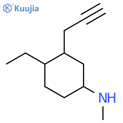 4-ethyl-N-methyl-3-(prop-2-yn-1-yl)cyclohexan-1-amine structure