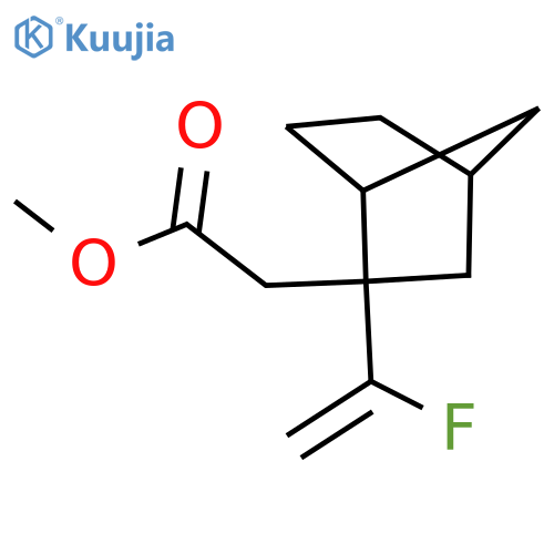 methyl 2-2-(1-fluoroethenyl)bicyclo2.2.1heptan-2-ylacetate structure