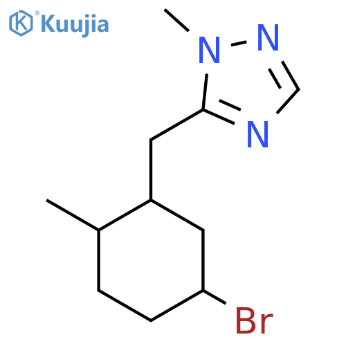 5-[(5-bromo-2-methylcyclohexyl)methyl]-1-methyl-1H-1,2,4-triazole structure