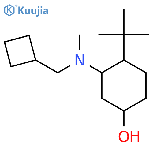 4-Tert-butyl-3-[(cyclobutylmethyl)(methyl)amino]cyclohexan-1-ol structure