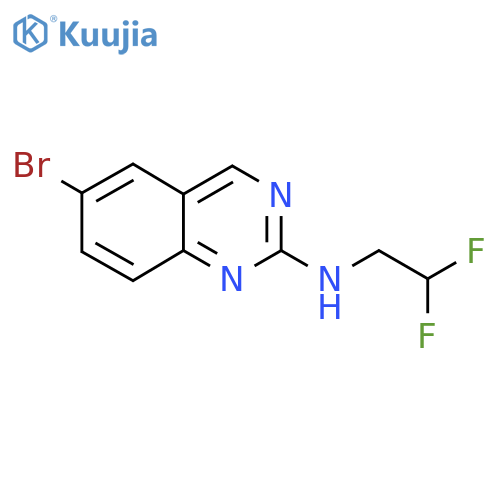 6-bromo-N-(2,2-difluoroethyl)quinazolin-2-amine structure