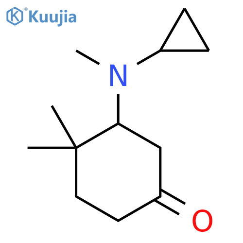 3-[Cyclopropyl(methyl)amino]-4,4-dimethylcyclohexan-1-one structure