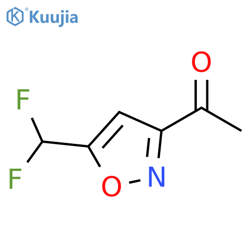 1-5-(difluoromethyl)-1,2-oxazol-3-ylethan-1-one structure