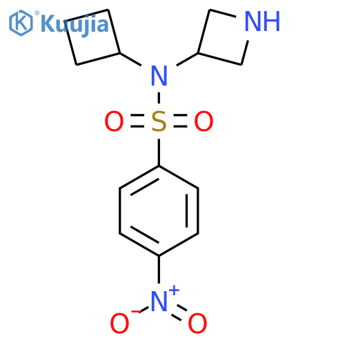 N-(azetidin-3-yl)-N-cyclobutyl-4-nitrobenzene-1-sulfonamide structure