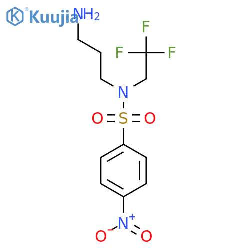 N-(3-aminopropyl)-4-nitro-N-(2,2,2-trifluoroethyl)benzene-1-sulfonamide structure