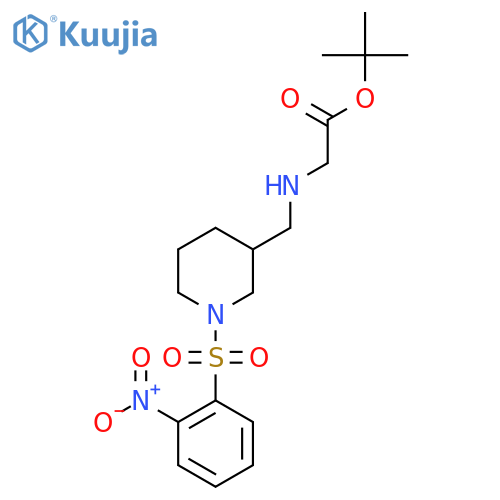 Tert-butyl 2-({[1-(2-nitrobenzenesulfonyl)piperidin-3-yl]methyl}amino)acetate structure