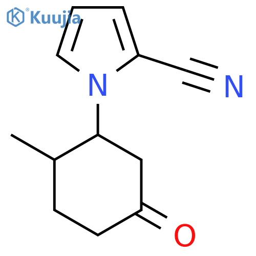 1-(2-methyl-5-oxocyclohexyl)-1H-pyrrole-2-carbonitrile structure