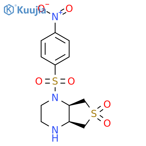 rac-(4aR,7aS)-1-(4-nitrobenzenesulfonyl)-octahydro-6lambda6-thieno[3,4-b]pyrazine-6,6-dione structure