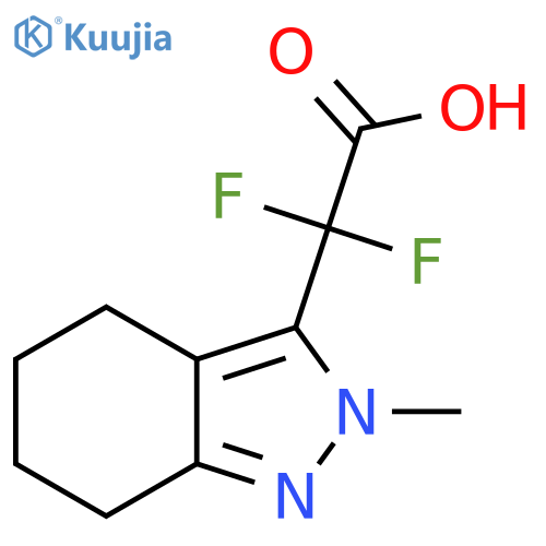 2,2-difluoro-2-(2-methyl-4,5,6,7-tetrahydro-2H-indazol-3-yl)acetic acid structure
