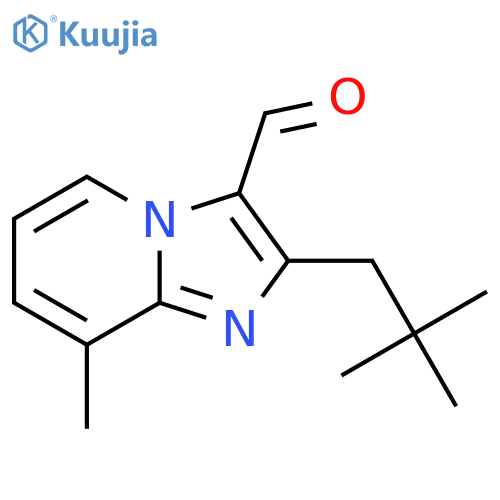 2-(2,2-dimethylpropyl)-8-methylimidazo1,2-apyridine-3-carbaldehyde structure