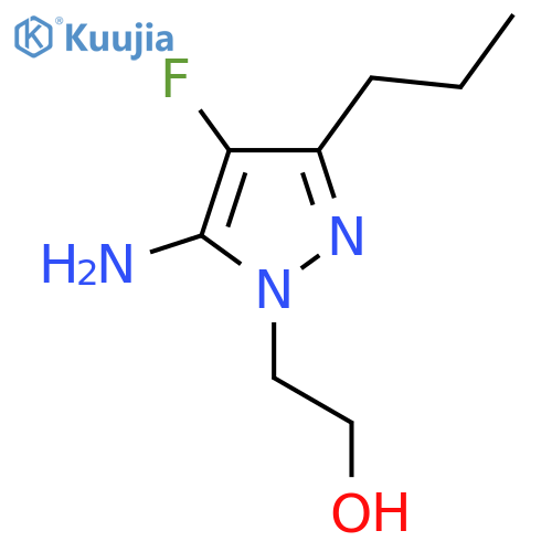 2-(5-amino-4-fluoro-3-propyl-1H-pyrazol-1-yl)ethan-1-ol structure