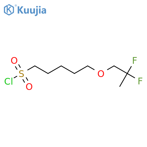5-(2,2-difluoropropoxy)pentane-1-sulfonyl chloride structure