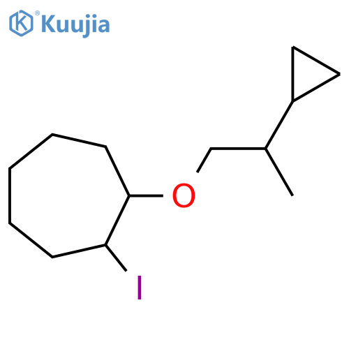 1-(2-cyclopropylpropoxy)-2-iodocycloheptane structure