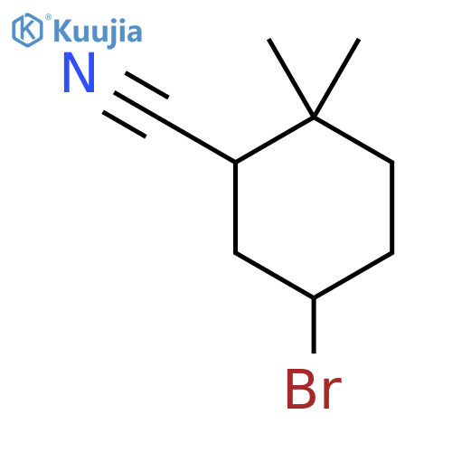 5-Bromo-2,2-dimethylcyclohexane-1-carbonitrile structure