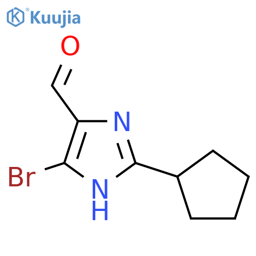 4-bromo-2-cyclopentyl-1H-imidazole-5-carbaldehyde structure