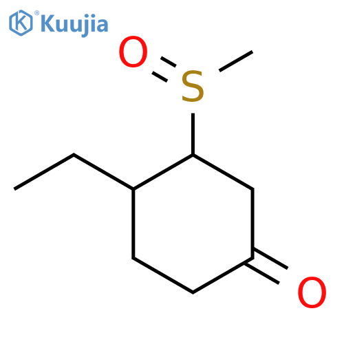 4-Ethyl-3-methanesulfinylcyclohexan-1-one structure
