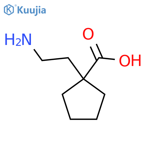 1-(2-aminoethyl)cyclopentane-1-carboxylic acid structure