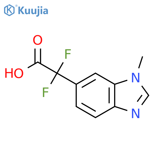 2,2-difluoro-2-(1-methyl-1H-1,3-benzodiazol-6-yl)acetic acid structure